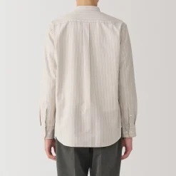 Outlet Muji Chemise en coton Oxford lavé col officier pour homme…