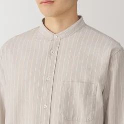 Outlet Muji Chemise en coton Oxford lavé col officier pour homme…