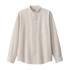 Outlet Muji Chemise en coton Oxford lavé col officier pour homme…