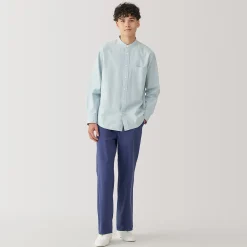 Outlet Muji Chemise en coton Oxford lavé col officier pour homme…