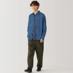 New Muji Chemise en denim pour homme