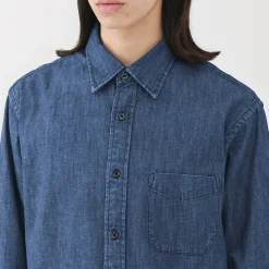New Muji Chemise en denim pour homme