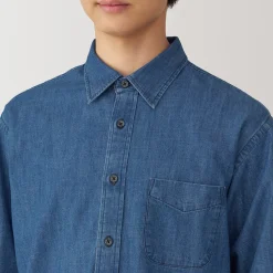 New Muji Chemise en denim pour homme