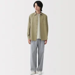 Best Muji Chemise en double gaze en mélange de kapok pour homme