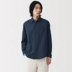 Best Muji Chemise en double gaze en mélange de kapok pour homme