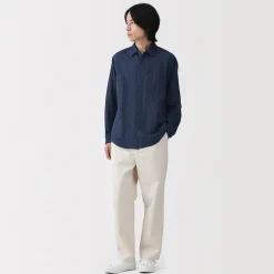 Best Muji Chemise en double gaze en mélange de kapok pour homme
