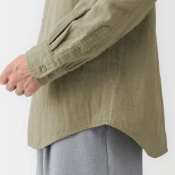 Best Muji Chemise en double gaze en mélange de kapok pour homme