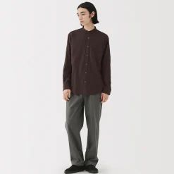 Outlet Muji Chemise en flanelle col officier pour homme