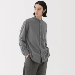 Outlet Muji Chemise en flanelle col officier pour homme