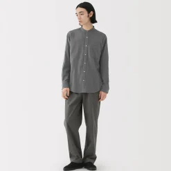 Outlet Muji Chemise en flanelle col officier pour homme