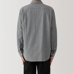 Outlet Muji Chemise en flanelle col officier pour homme