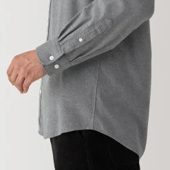 Outlet Muji Chemise en flanelle col officier pour homme