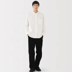 Outlet Muji Chemise en flanelle col officier pour homme