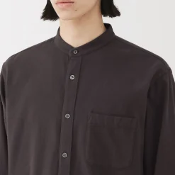 Outlet Muji Chemise en flanelle col officier pour homme