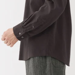 Outlet Muji Chemise en flanelle col officier pour homme