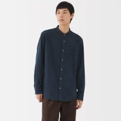 Outlet Muji Chemise en flanelle col officier pour homme