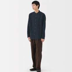 Outlet Muji Chemise en flanelle col officier pour homme