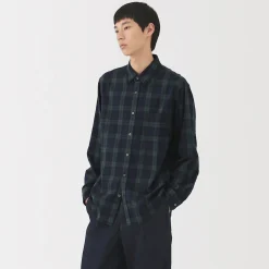 New Muji Chemise en flanelle pour homme
