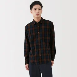 New Muji Chemise en flanelle pour homme