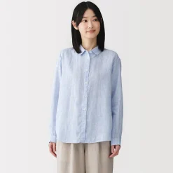 Best Muji Chemise en lin lavé pour femme