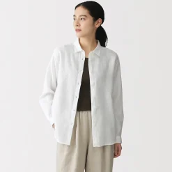 Best Muji Chemise en lin lavé pour femme
