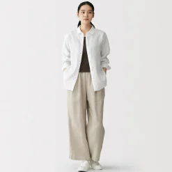 Best Muji Chemise en lin lavé pour femme