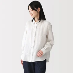 Best Muji Chemise en lin lavé pour femme