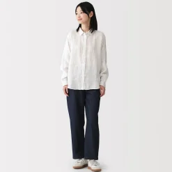 Best Muji Chemise en lin lavé pour femme