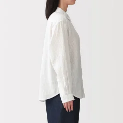 Best Muji Chemise en lin lavé pour femme