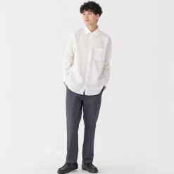 Outlet Muji Chemise en lin lavé pour homme