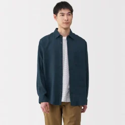 Outlet Muji Chemise en lin lavé pour homme