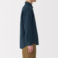 Outlet Muji Chemise en lin lavé pour homme