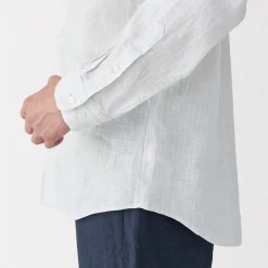 Outlet Muji Chemise en lin lavé pour homme