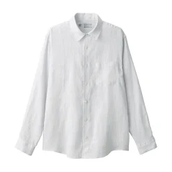 Outlet Muji Chemise en lin lavé pour homme