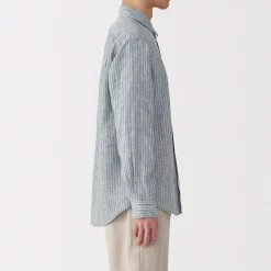 Outlet Muji Chemise en lin lavé pour homme