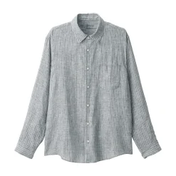 Outlet Muji Chemise en lin lavé pour homme