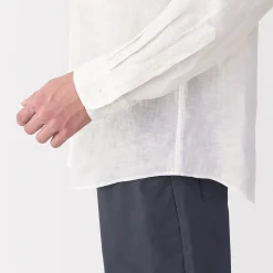Outlet Muji Chemise en lin lavé pour homme