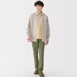 Outlet Muji Chemise en lin lavé pour homme