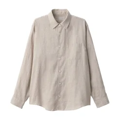 Outlet Muji Chemise en lin lavé pour homme