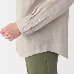Outlet Muji Chemise en lin lavé pour homme
