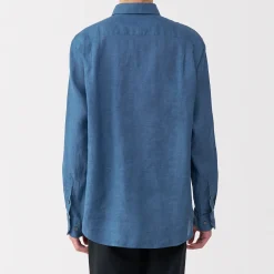 Outlet Muji Chemise en lin lavé pour homme