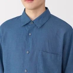 Outlet Muji Chemise en lin lavé pour homme