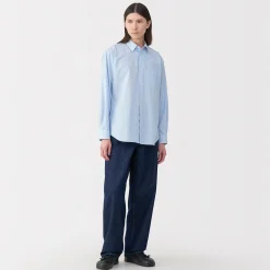 Discount Muji Chemise en popeline de coton pour homme