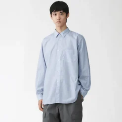 Best Muji Chemise en popeline de coton biologique pour homme