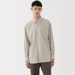 Discount Muji Chemise en popeline de coton pour homme