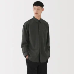 Discount Muji Chemise en popeline de coton pour homme