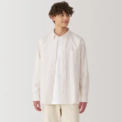 Discount Muji Chemise Oxford en coton lavé pour homme…