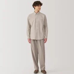 Discount Muji Chemise Oxford en coton lavé pour homme…
