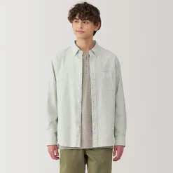 Discount Muji Chemise Oxford en coton lavé pour homme…