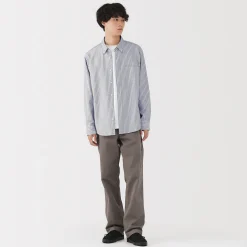 Discount Muji Chemise Oxford en coton lavé pour homme